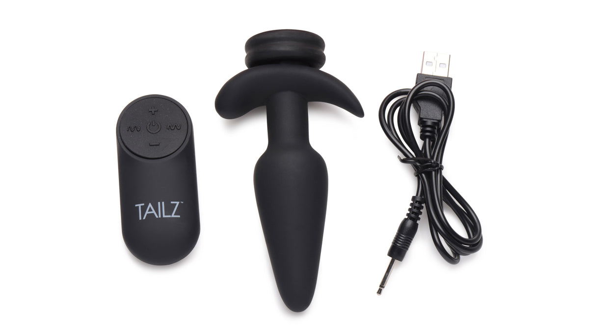 Interchangeable 10x Vibrating Small Silicone Anal Plug With Remote TZ-AG838
