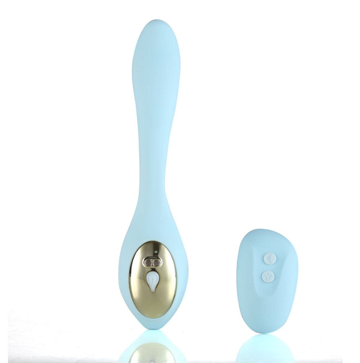 Harmonie Rechargeable Remote Silicone Bendable Vibrator - Teal MTLM1841-B3
