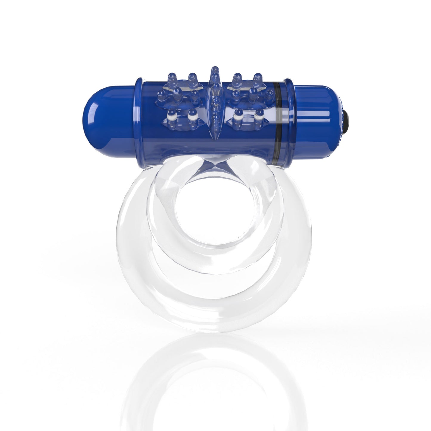 Screaming O 4b - Double O Super Powered Vibrating Double Ring - Blueberry SO-4BD6-BB