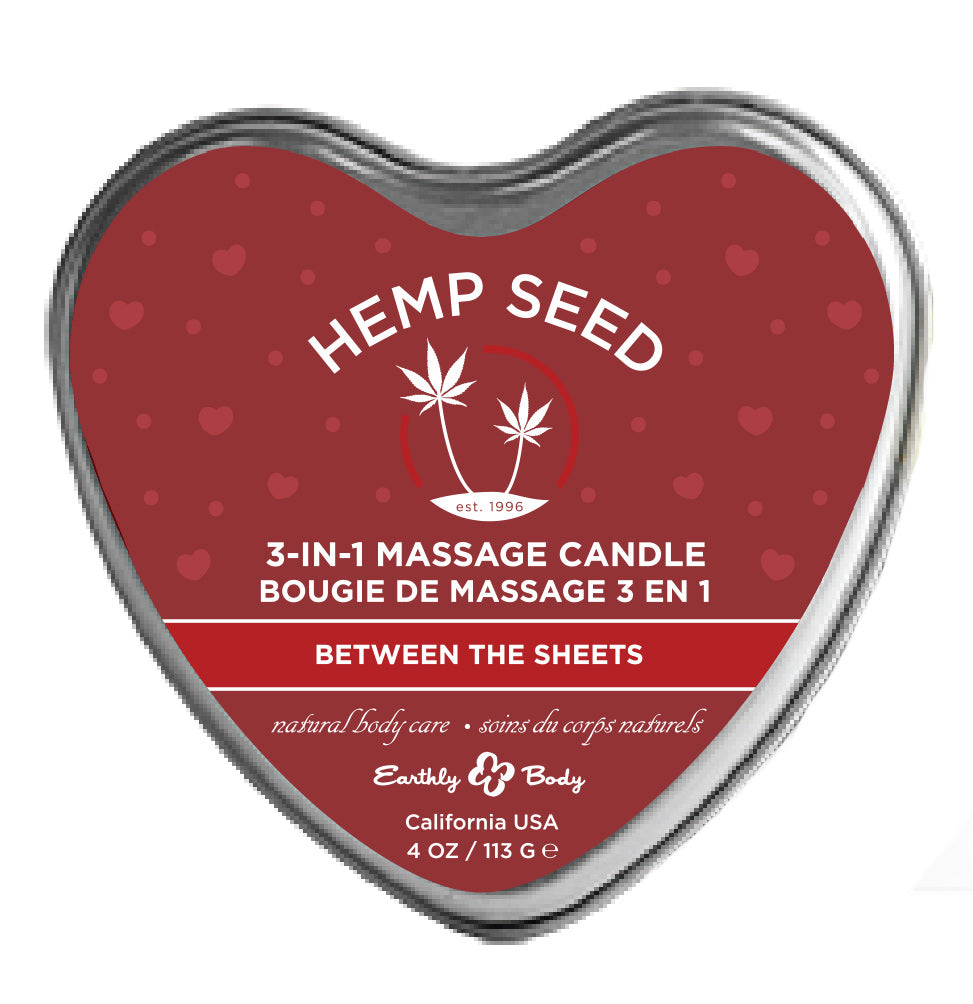 Hemp Seed 3-in-1 Massage Candle - Between the Sheets - 4oz EB-HSCV022B