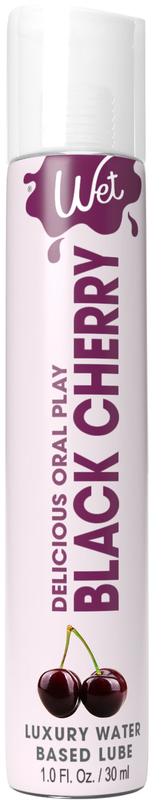 Wet Delicious Oral Play - Black Cherry - Waterbase Flavored Lubricant 1 Oz WT21527
