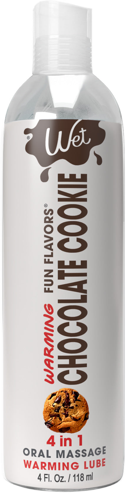 Wet Warming Fun Flavors - Chocolate Cookie - 4 in 1 Lubricant 4 Oz WT21584