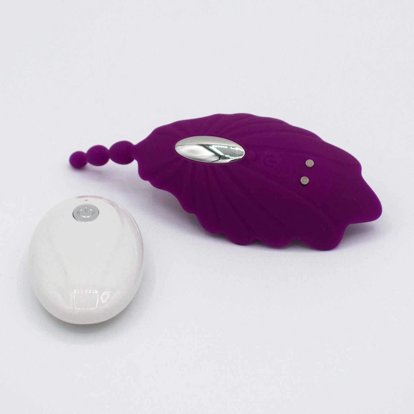 Shell Yeah! Remote Controlled Wearable Panty Vibrator - Purple LAK-9103