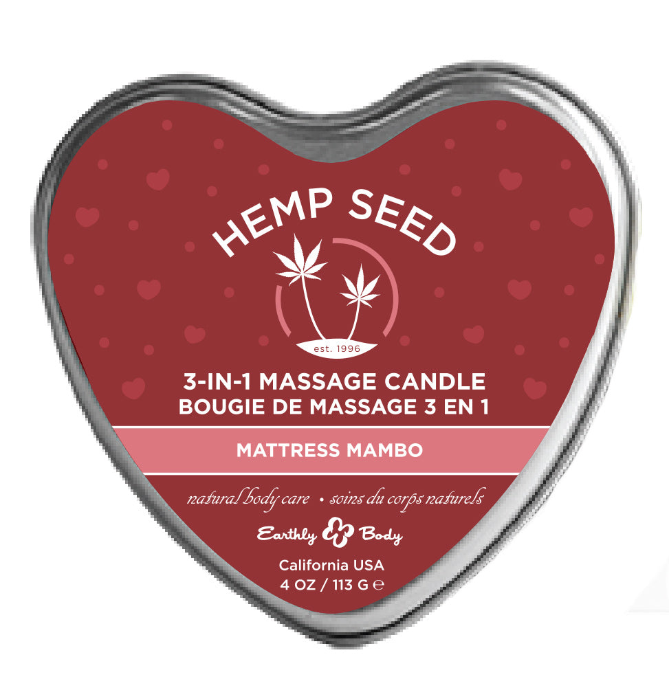Hemp Seed 3-in-1 Massage Candle - Mattress Mambo Mattress Mambo - 4oz EB-HSCV022C