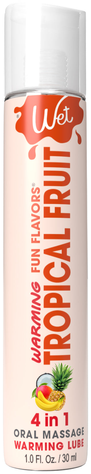Wet Warming Fun Flavors - Tropical Fruit - 4 in 1 Lubricant 1 Oz WT20439