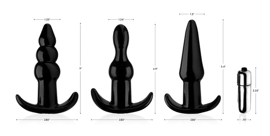 Thrill Trio Anal Plug Set - Black FR-AG293-BLACK