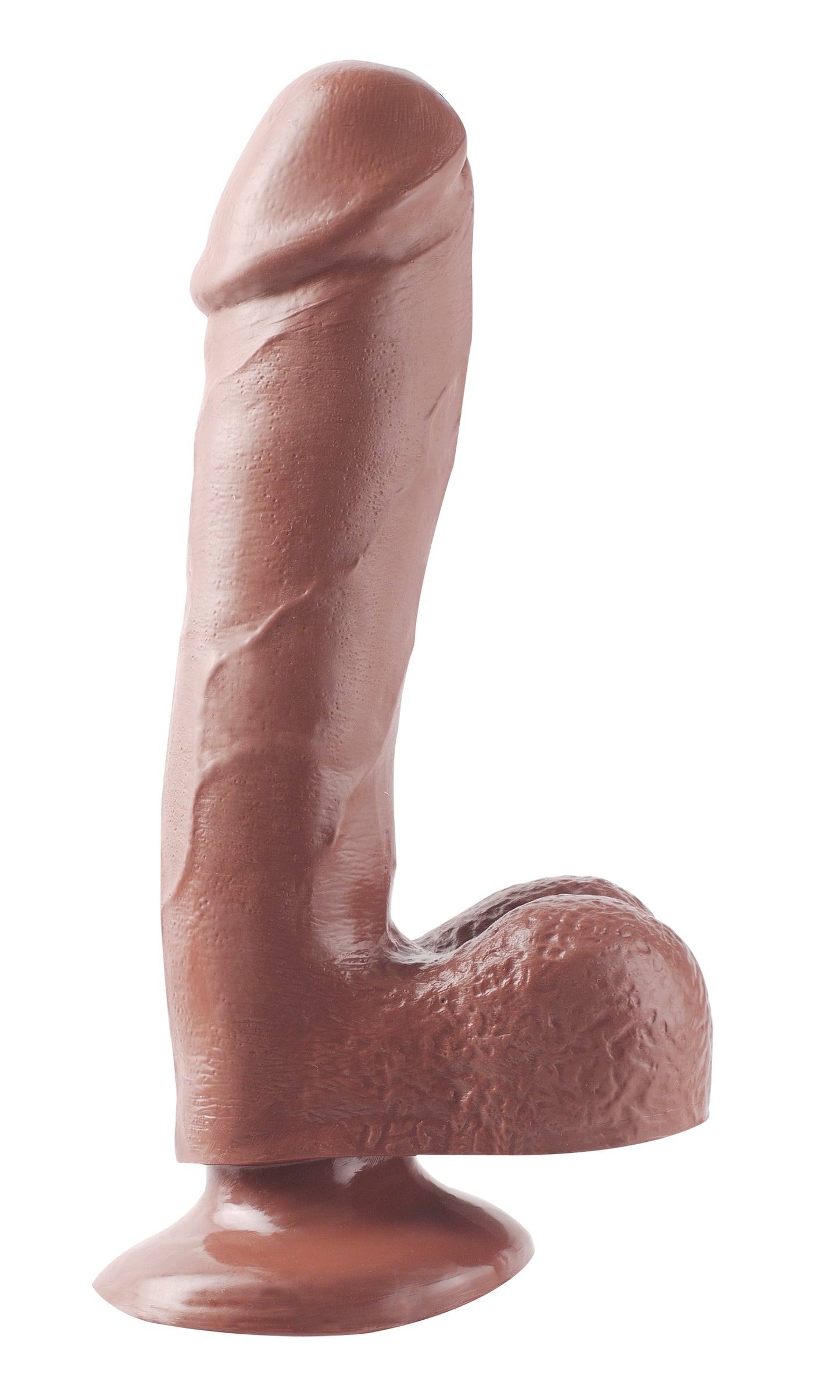 Basix Rubber Works - 7.5 Inch Dong With Suction  Cup - Brown PD4221-29