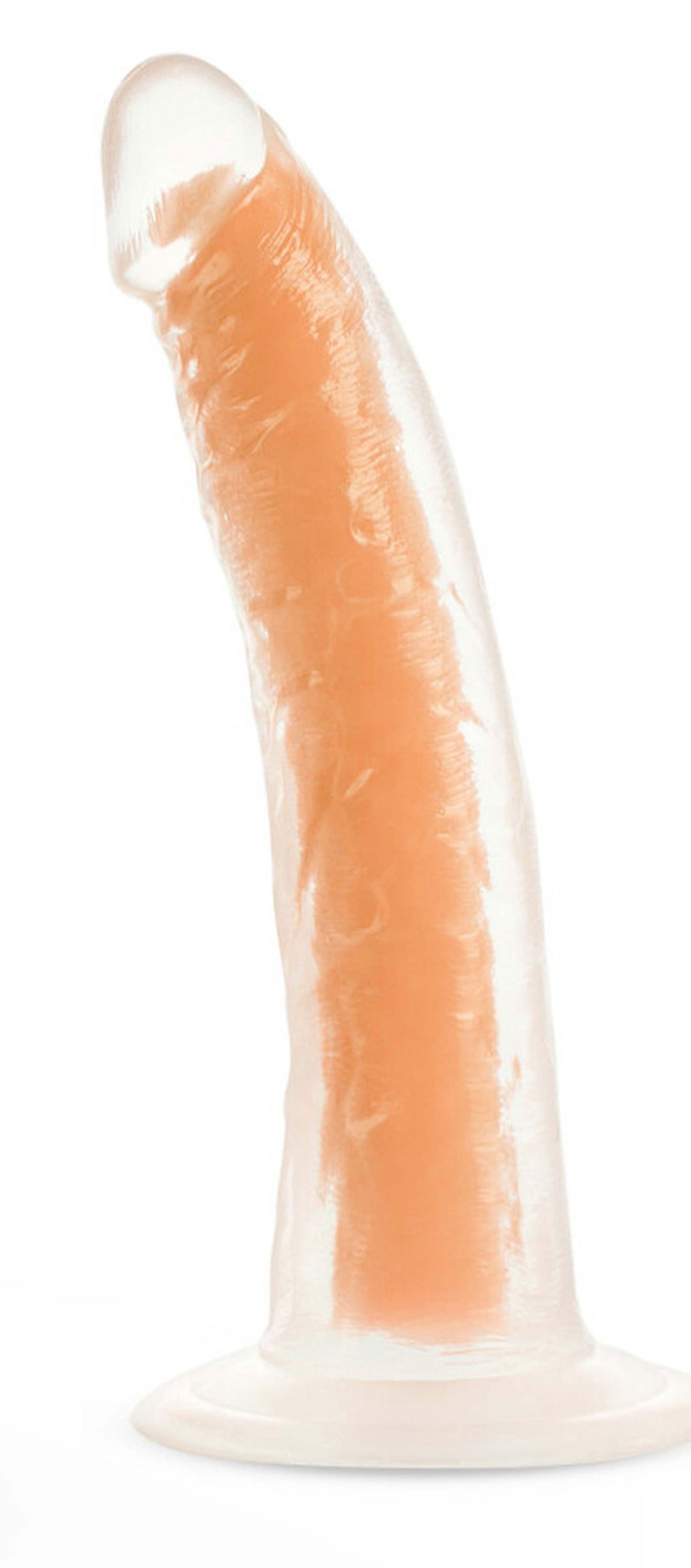 Neo Elite Glow in the Dark - Lavo - 7 Inch  Silicone Dual Density Dildo - Neon Orange BL-12719