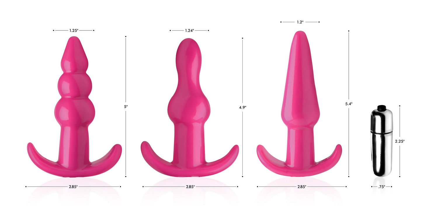 Thrill Trio Anal Plug Set - Pink FR-AG293-PINK