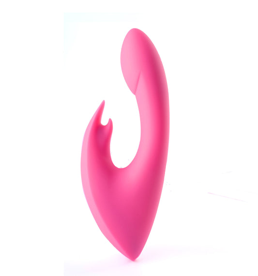 Leah USB Rechargeable Silicone 10-Function Rabbit Vibrator - Pink MTMA1605-P1