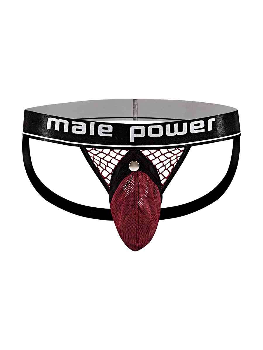 Cock Pit Net Cock Ring Jock - S/ M - Burgundy MP-346260BNSM