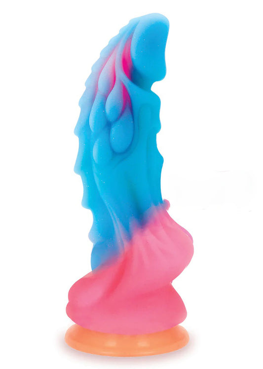 Alien Nation Dragon Silicone Glow in the Dark Creature Dildo - Multicolor IC1353