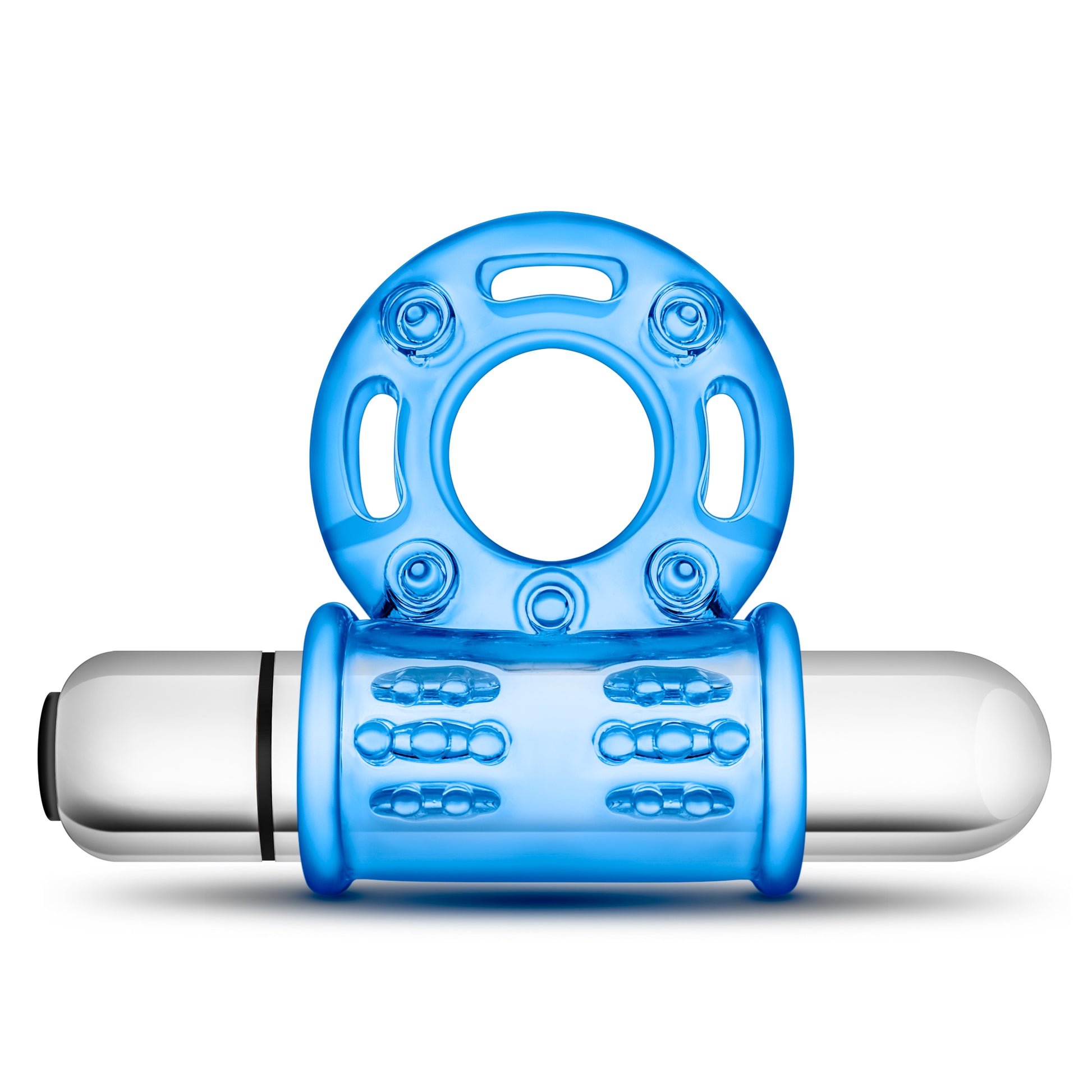 Stay Hard 10 Function Vibrating Bull Ring - Blue BL-77902