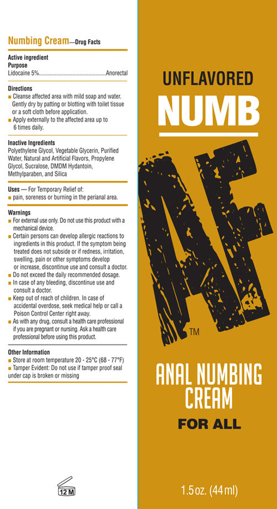 Numb Af - Anal Desensitizing Gel - Unflavored - 1.5 Fl. Oz. LG-BT611