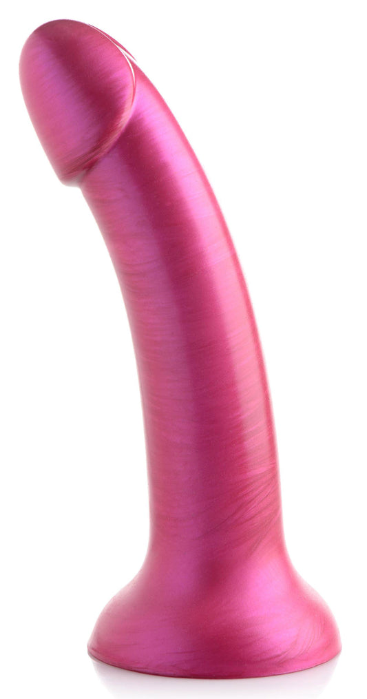 G-Tastic 7 Inch Metallic Silicone Dildo - Pink SU-AG862-PNK